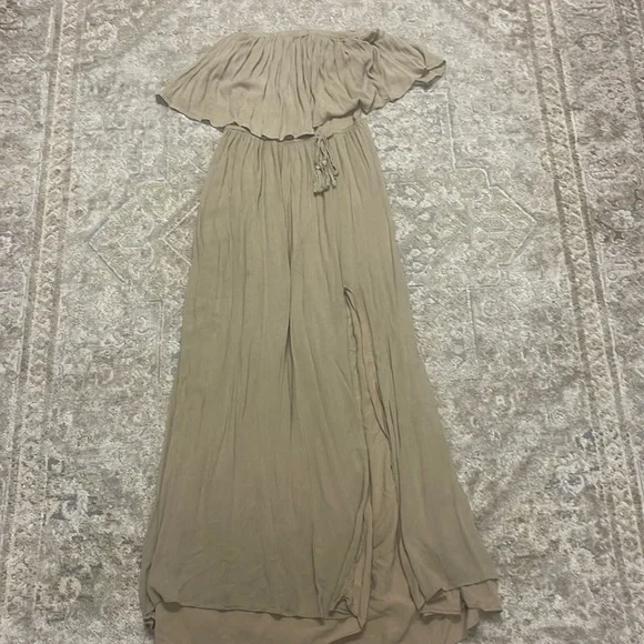 white christmas dresses Mustard Seed Ruched Tie-Sleeve Dress main image 0